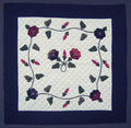 Amish Morning Glory Flower Wall Hanging Quilt