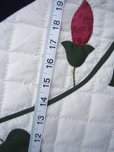 Amish Morning Glory Flower Wall Hanging Quilt