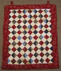 Amish Scrappy Farmers Diamonds Patchwork Wall Hanging Quilt