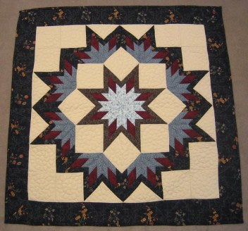 Amish Star Burst Wall Hanging Quilt