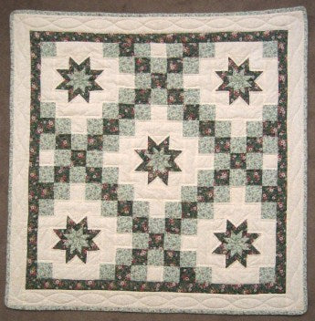 Amish Irish Star Patchwork Wall Hanging Quilt