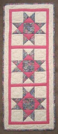 Amish Star Runner Patchwork Wall Hanging Quilt