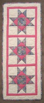 Amish Star Runner Patchwork Wall Hanging Quilt