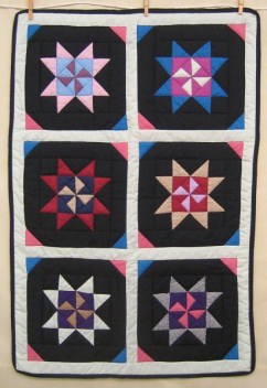 Amish Mennonite Star Patchwork Wall Hanging Quilt