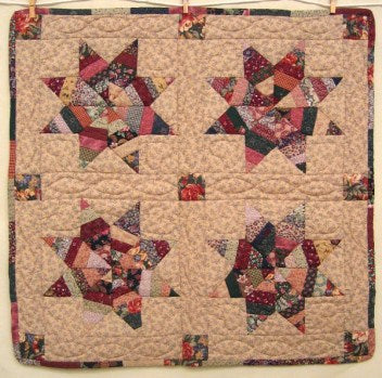 Amish Patched Star Patchwork Wall Hanging Quilt