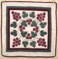 Amish Grape Wreath Applique Wall Hanging Quilt