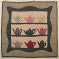 Amish Teapots Patchwork Wall Hanging Quilt