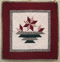 Amish Poinsetta Patchwork Wall Hanging Quilt