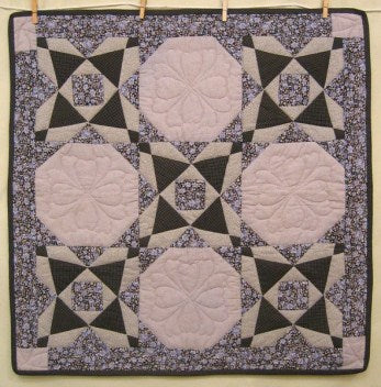 Amish Stormy Night Patchwork Wall Hanging Quilt