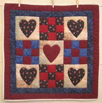 Amish Farmers Heart Wall Hanging Quilt