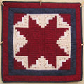 Amish Log Cabin Wall Hanging Quilt