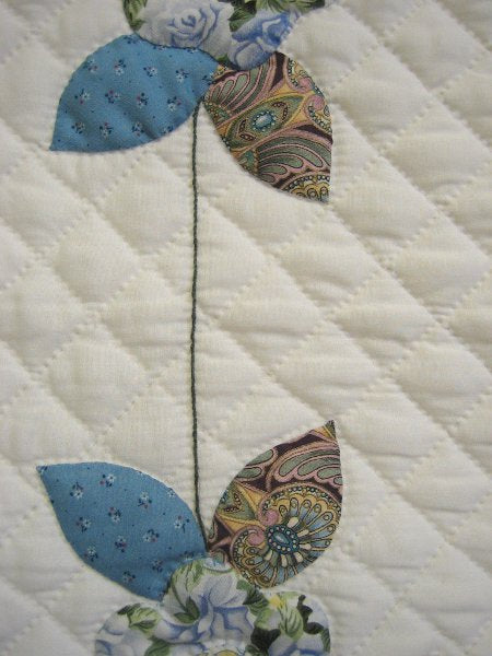 Amish Flower Applique Wall Hanging Quilt