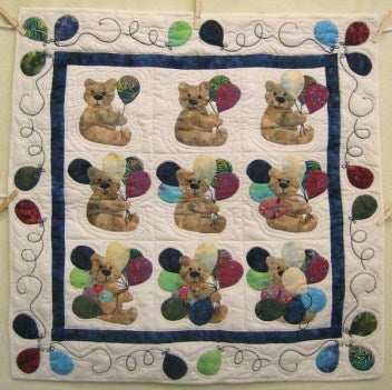 Counting Bears Amish Small Quilt Wallhanging