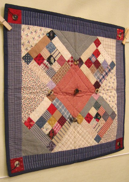 Hopscotch Nine Patch Amish Quilt Wallhanging