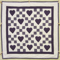 Amish Irish Heart Patchwork Wall Hanging Quilt