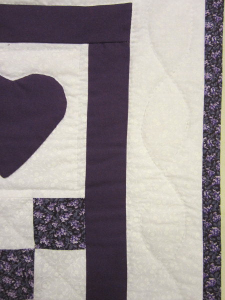 Amish Irish Heart Patchwork Wall Hanging Quilt