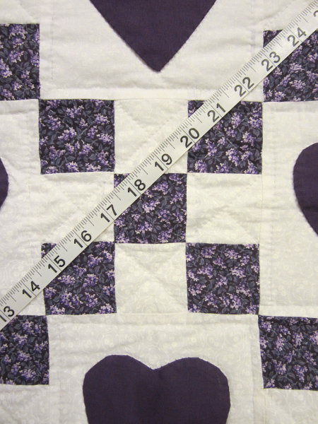 Amish Irish Heart Patchwork Wall Hanging Quilt