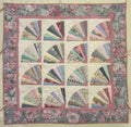 Amish Grandmas Fan Patchwork Wall Hanging Quilt