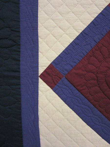 Amish Center Diamond Dutch Color Wall Hanging Quilt
