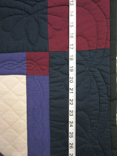 Amish Center Diamond Dutch Color Wall Hanging Quilt