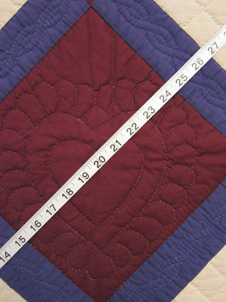 Amish Center Diamond Dutch Color Wall Hanging Quilt