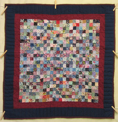 Amish Postage Stamp Wallhanging Quilt