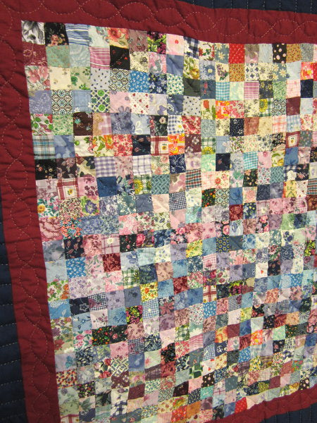 Amish Postage Stamp Wallhanging Quilt