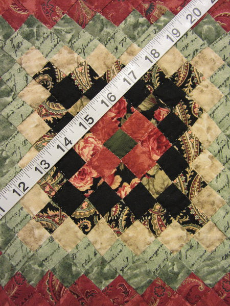 Amish Miniature Diamond Square Wall Hanging Quilt