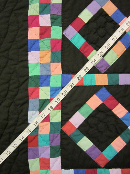Amish Scrappy Patchwork Wall Hanging Quilt