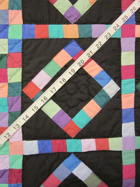 Amish Scrappy Patchwork Wall Hanging Quilt