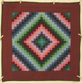 Amish Trip Around World Wall Hanging Quilt