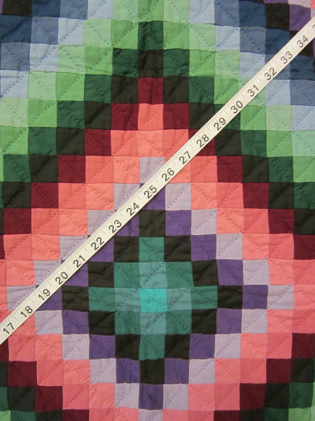 Amish Trip Around World Wall Hanging Quilt