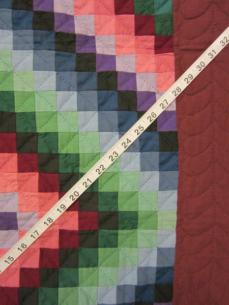 Amish Trip Around World Wall Hanging Quilt
