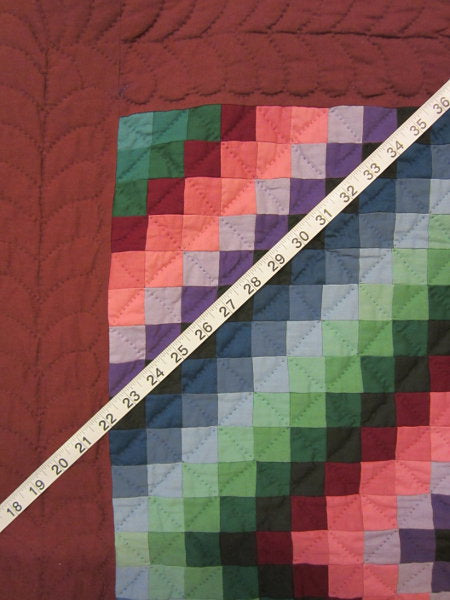 Amish Trip Around World Wall Hanging Quilt
