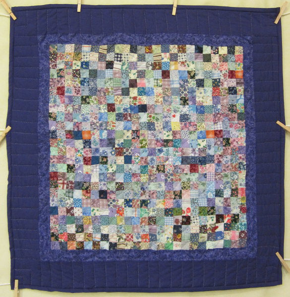 Amish Postage Stamp Wall Hanging Quilt