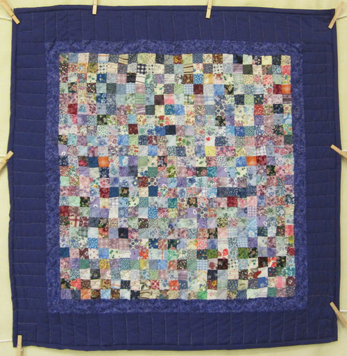 Amish Postage Stamp Wall Hanging Quilt