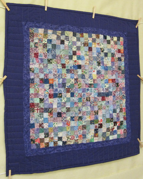 Amish Postage Stamp Wall Hanging Quilt