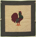 Amish Rooster Applique Wall Hanging Quilt