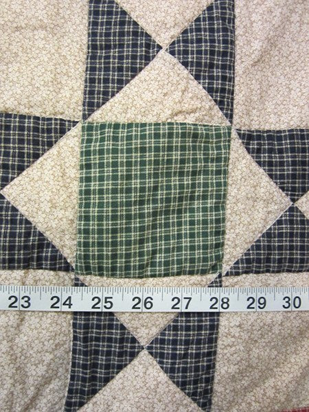 Homespun Sampler Amish Patchwork Wall Hanging Quilt