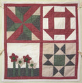 Homespun Sampler Amish Patchwork Wall Hanging Quilt