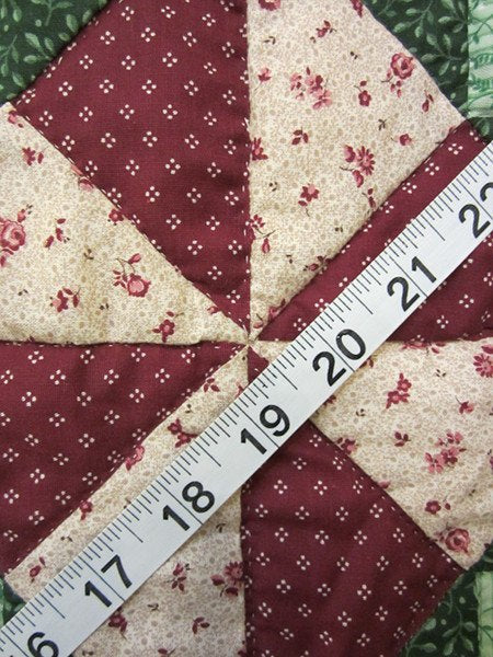 Windmill Squares Amish Patchwork Wall Hanging Quilt