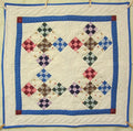 Colorful Nine Patch Amish Patchwork Wall Hanging Quilt