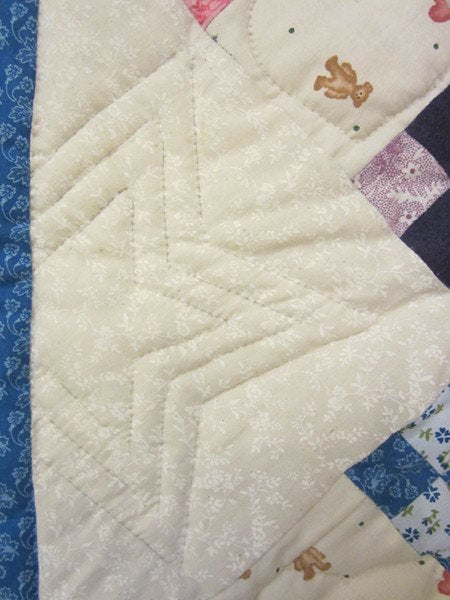 Colorful Nine Patch Amish Patchwork Wall Hanging Quilt
