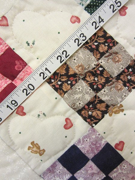 Colorful Nine Patch Amish Patchwork Wall Hanging Quilt