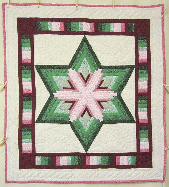 Diamond Blending Star Amish Patchwork Wall Hanging Quilt