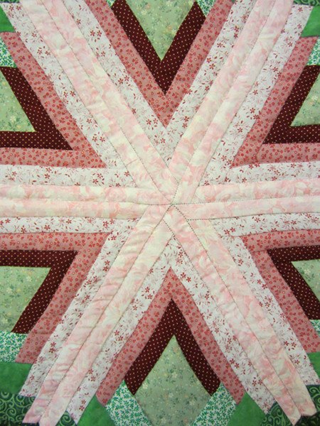 Diamond Blending Star Amish Patchwork Wall Hanging Quilt
