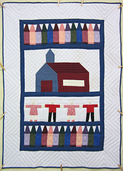 School Days Amish Wall Hanging Quilt