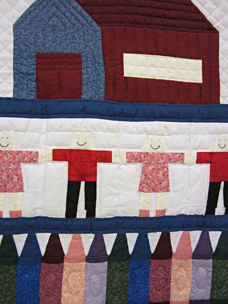 School Days Amish Wall Hanging Quilt