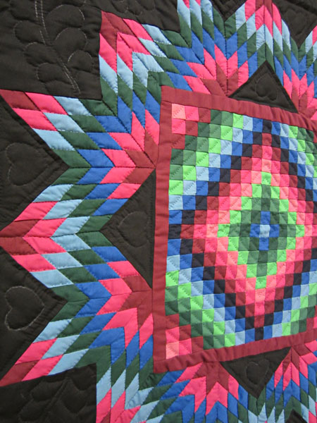 Amish Sunshine Star Patchwork Wall Hanging Quilt