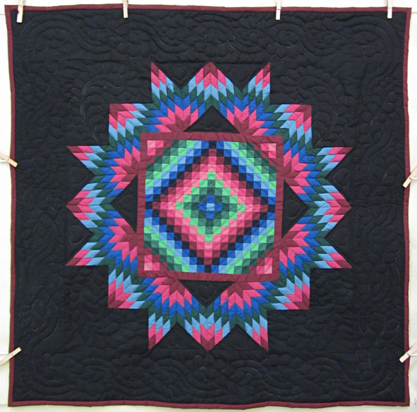 Amish Sunshine Star Patchwork Wall Hanging Quilt
